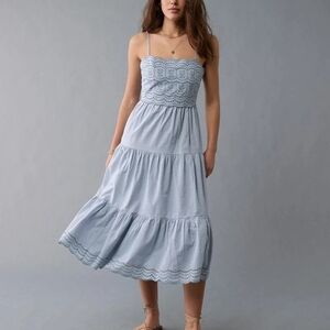 American Eagle Outfitters Light Blue Midi Dress
